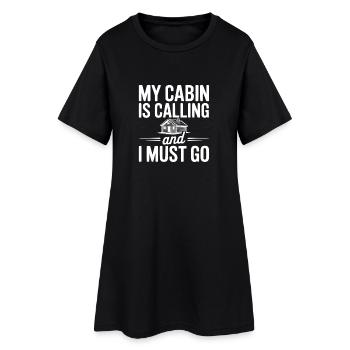 Ma cabane m’appelle et je dois partir - Robe T-shirt Femme - noir - Devant