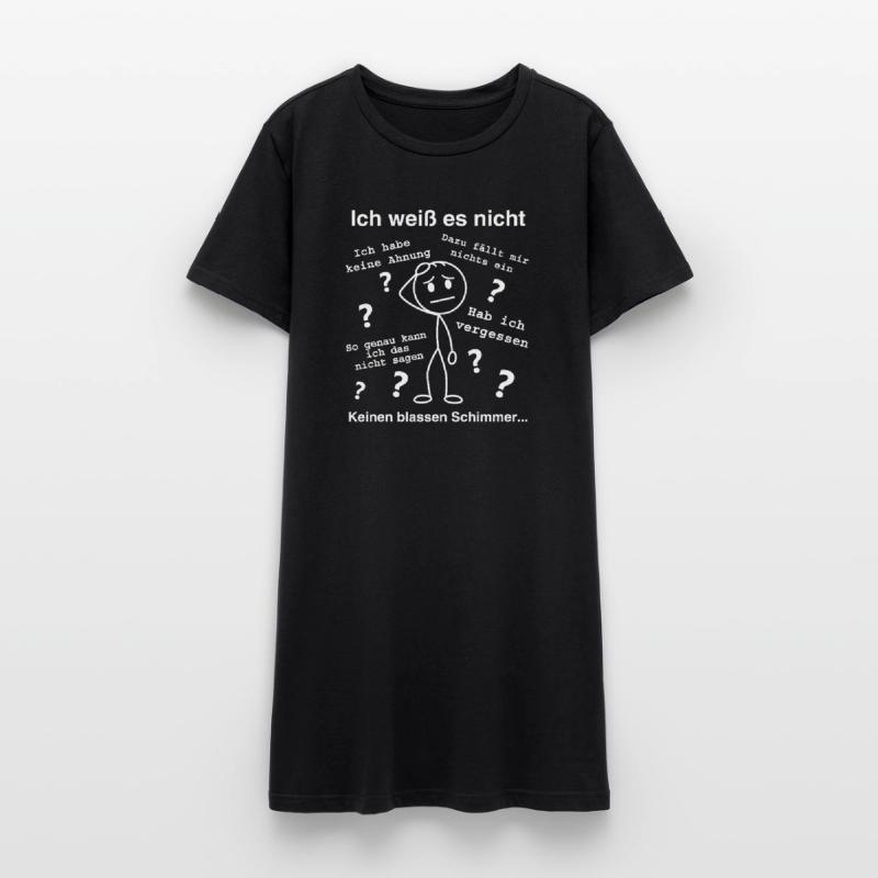I don't know - Perplexed stick figure Women’s T-Shirt Dress