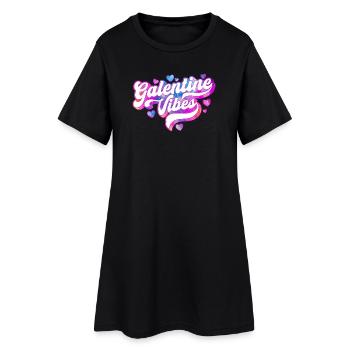 Ambiance Galentine Soirée de groupe de filles assorties mignonnes - Robe T-shirt Femme - noir - Devant