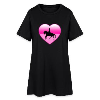 Chevaux - Robe T-shirt Femme - noir - Devant