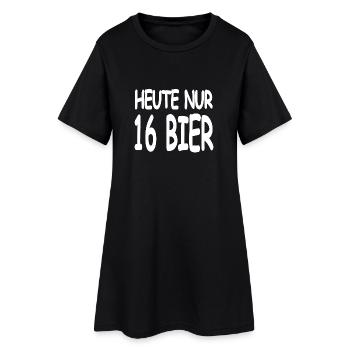 Bier - Frauen T-Shirt-Kleid - Schwarz - Vorne