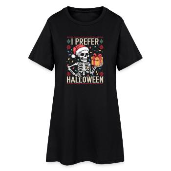 Je préfère le Noël sarcastique d’Halloween - Robe T-shirt Femme - noir - Devant