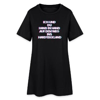 Hardtekk Tekk - Robe T-shirt Femme - noir - Devant