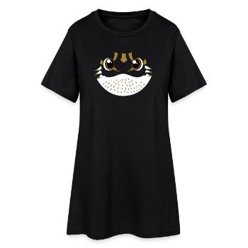Lézard reptile de compagnie de Dragon barbu à visage de dessin animé - Robe T-shirt Femme - noir - Devant