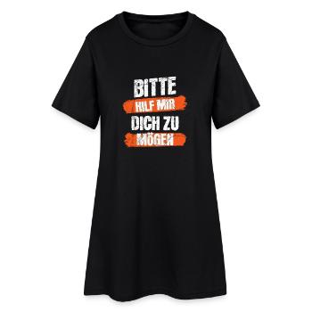 Aide-moi comme toi - Robe T-shirt Femme - noir - Devant