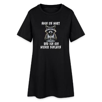 Encore un mot et je retourne dormir - Robe T-shirt Femme - noir - Devant