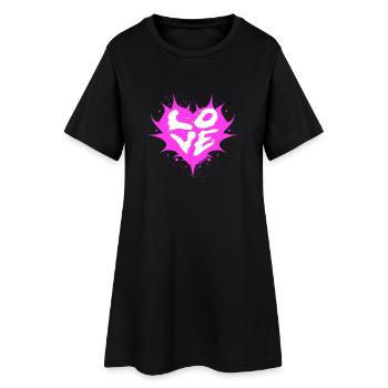 LOVE Graffiti Heart – Pink Stree Art Design - Robe T-shirt Femme - noir - Devant