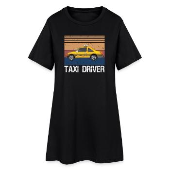 Taxi Cab Driver Vintage Checker Gift - Frauen T-Shirt-Kleid - Schwarz - Vorne