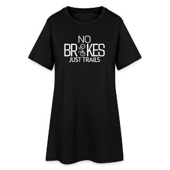 PAS DE FREINS, JUSTE DES SENTIERS - Robe T-shirt Femme - noir - Devant