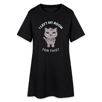 J’ai quitté ma chambre pour ça ? - Robe T-shirt Femme - noir - Devant