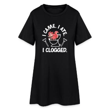 Toilet Clogging Master Funny - Women’s T-Shirt Dress - black - Front