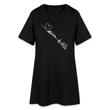 Bike Mountains Heartbeat - Women’s T-Shirt Dress - black - Front