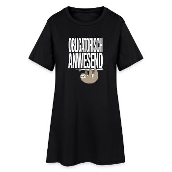 Bureau de réunion obligatoire du Sloth Sloth Telco - Robe T-shirt Femme - noir - Devant