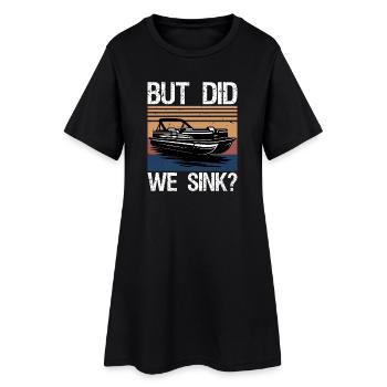 Mais avons-nous coulé le drôle de bateau ponton - Robe T-shirt Femme - noir - Devant