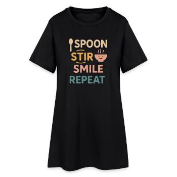 Culture du petit-déjeuner de la bouillie du jour au lendemain - Robe T-shirt Femme - noir - Devant