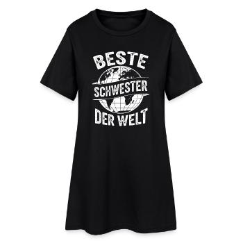 Beste Schwester der Welt Lustiges Geschenk  - Frauen T-Shirt-Kleid - Schwarz - Vorne