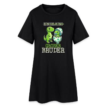Motif de frère et de sœur dinosaure dinosaure Big Brother - Robe T-shirt Femme - noir - Devant