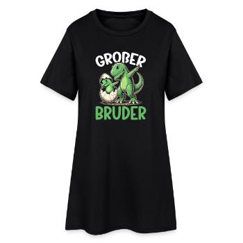 Motif de frère et de sœur dinosaure dinosaure Big Brother - Robe T-shirt Femme - noir - Devant