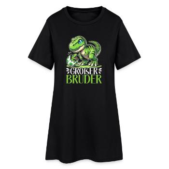 Motif de frère et de sœur dinosaure dinosaure Big Brother - Robe T-shirt Femme - noir - Devant