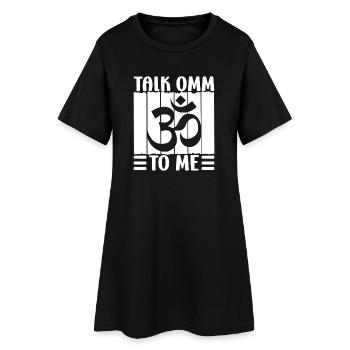 Pilates Enthusiasts Talk Omm To Me Pilates - Frauen T-Shirt-Kleid - Schwarz - Vorne