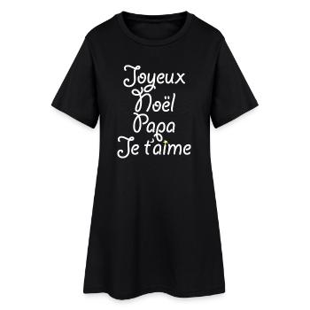 Merry Christmas Dad I Love You - Women’s T-Shirt Dress - black - Front