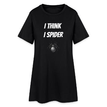 Je crois que je fais des graphismes d’araignée - Robe T-shirt Femme - noir - Devant