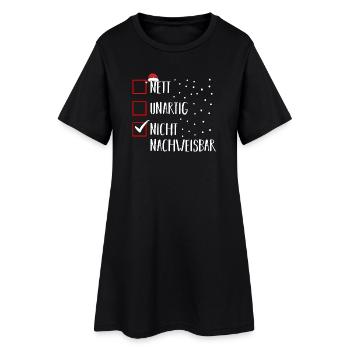 Santa Claus Christmas Time Naughty Christmas - Women’s T-Shirt Dress - black - Front