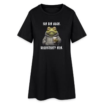 Ich bin wach – Begeistert? Nein | Müder Frosch - Robe T-shirt Femme - noir - Devant