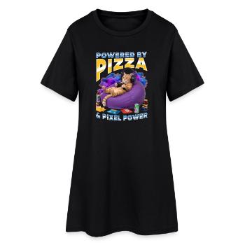 Chat gamer drôle - Robe T-shirt Femme - noir - Devant