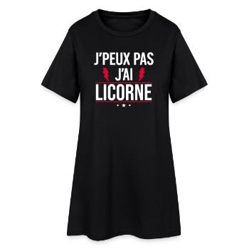 I Can't I Have Unicorn Unicorn Humor - Women’s T-Shirt Dress - black - Front