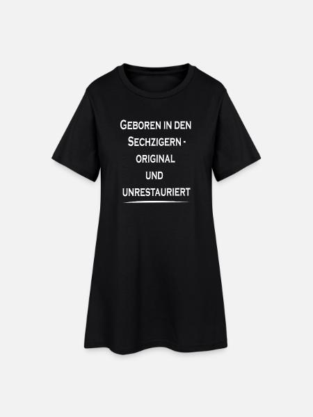 Né dans les années soixante Original - Robe T-shirt Femme - noir