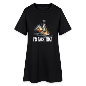 Étincelles de soudure JE METTRAIS ÇA - Robe T-shirt Femme - noir - Devant