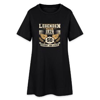 50e anniversaire 1976 Début de la vie grunge des légendes - Robe T-shirt Femme - noir - Devant