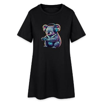 Koala Gaming Jeux vidéo d’animaux Koala Koala drôle - Robe T-shirt Femme - noir - Devant