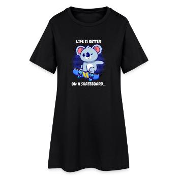 Koala Skateboard Life Is Better - Women’s T-Shirt Dress - black - Front