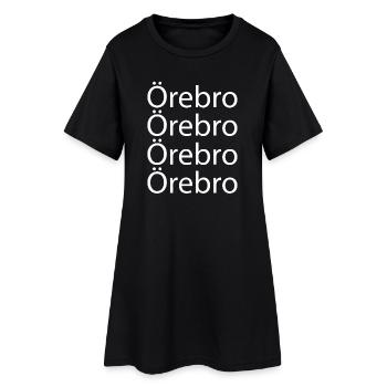 Örebro Stadtlinien im Rhythmus - Frauen T-Shirt-Kleid - Schwarz - Vorne