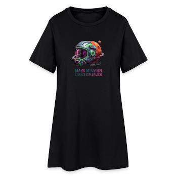 Mars Mission - Women’s T-Shirt Dress - black - Front