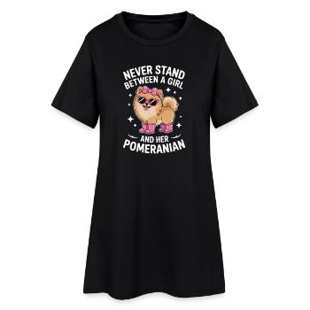 Dictons poméraliens Drôle de cadeau poméranien - Robe T-shirt Femme - noir - Devant