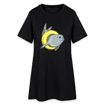 Été de nage dans le ring de nage des phoques - Robe T-shirt Femme - noir - Devant