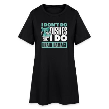 Toilet Clogging Master Funny - Women’s T-Shirt Dress - black - Front