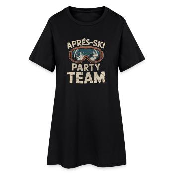 L’équipe de ski APRrès - Robe T-shirt Femme - noir - Devant