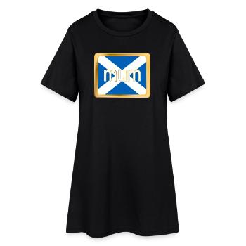 Schottische Mutter - Frauen T-Shirt-Kleid - Schwarz - Vorne