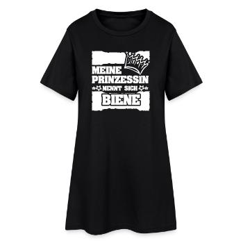 Nom de fille Bee - Robe T-shirt Femme - noir - Devant