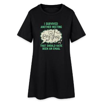 Bureau - Spruch - Robe T-shirt Femme - noir - Devant