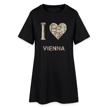 Vienne – Architecture monumentale - Robe T-shirt Femme - noir - Devant