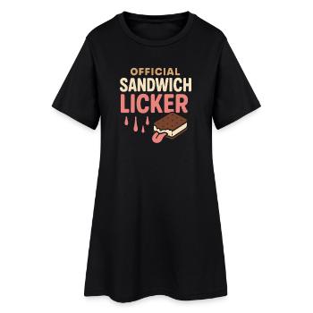 Dessert d’été pour amateurs de sandwichs glacés - Robe T-shirt Femme - noir - Devant