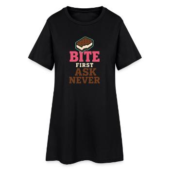 Dessert d’été pour amateurs de sandwichs glacés - Robe T-shirt Femme - noir - Devant