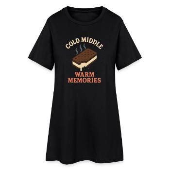 Dessert d’été pour amateurs de sandwichs glacés - Robe T-shirt Femme - noir - Devant