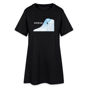 Skiing in the cloud - Women’s T-Shirt Dress - black - Front