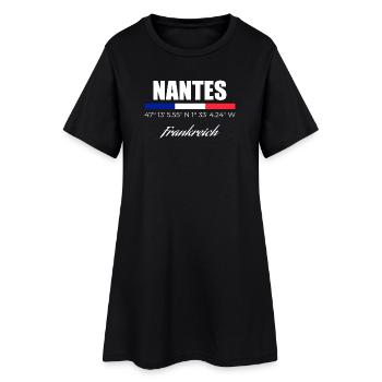 Nantes - Robe T-shirt Femme - noir - Devant